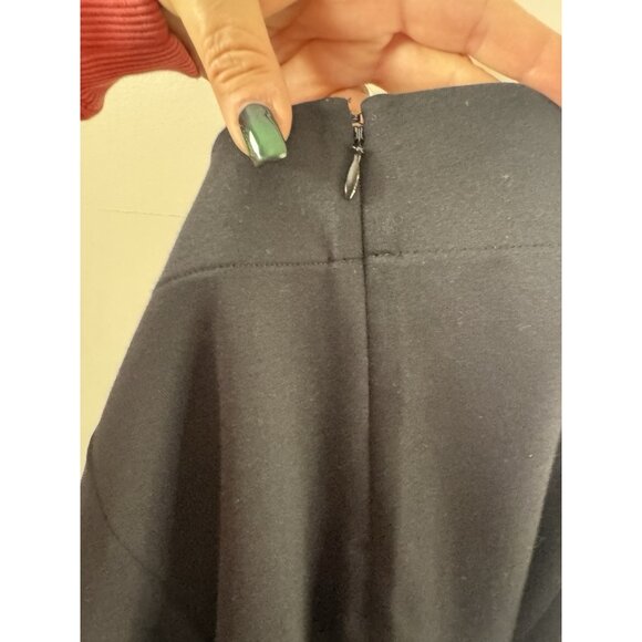 Lands End Womens 18 Black Ponte Knit Swing Midi Skirt City Classic Modest Preppy - Picture 4 of 9